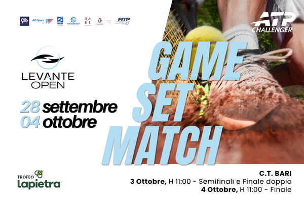 Biglietti online del Levante Open 2026 a Bari